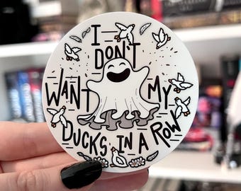 Funny Ghost & Ducks Vinyl Sticker - Chaos Gremlin Vibes