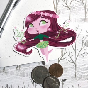 Cutie Modern Persephone Goddess, Single Sticker, Waterproof Vinyl