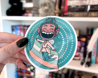 Unlabeled Pride Fairy, Large Single Sticker, Waterproof, Vinyl