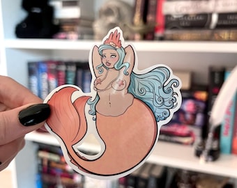 Summer Mermaid, Single Sticker, Waterproof Vinyl