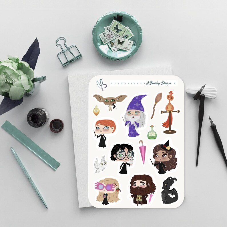 Harry Potter Character Sticker Sheet Set Vinyl Waterproof Etsy