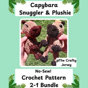 No-Sew Mini Capybara Crochet Pattern: Plushie & Lovey (PDF Pattern)