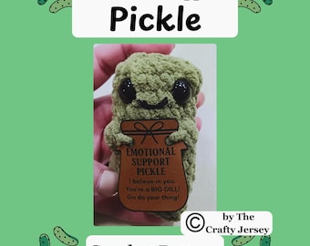 Emotional Support Pickle Crochet Pattern (PDF Download)
