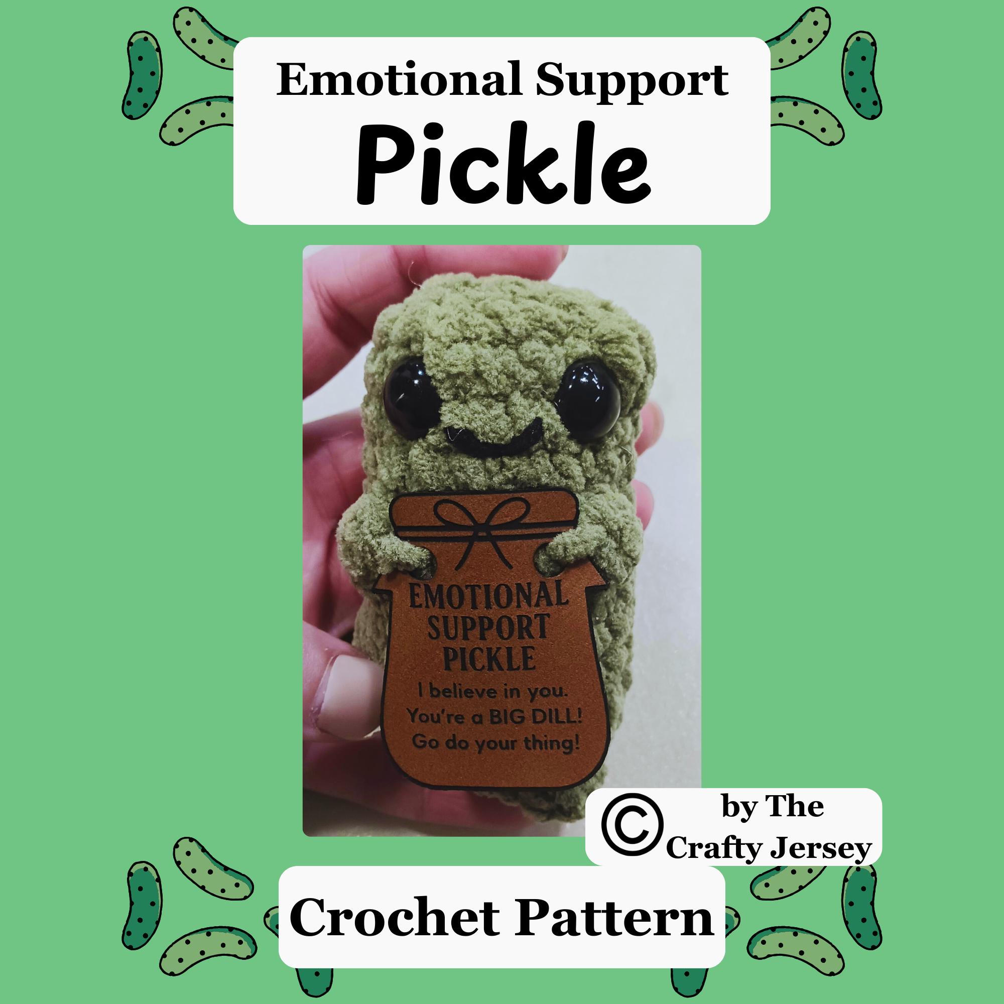 Emotional Support Pickle Crochet Pattern PDF