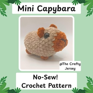 No-Sew Mini Capybara Crochet Pattern: Beginner Amigurumi (PDF Pattern)