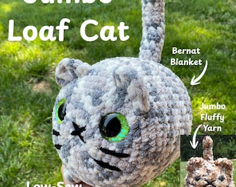 Schema per realizzare un gatto a forma di pagnotta gigante all'uncinetto: Amigurumi adatto anche ai principianti avanzati (Download PDF)