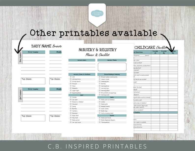 Baby Shower Timeline & Checklist Etsy