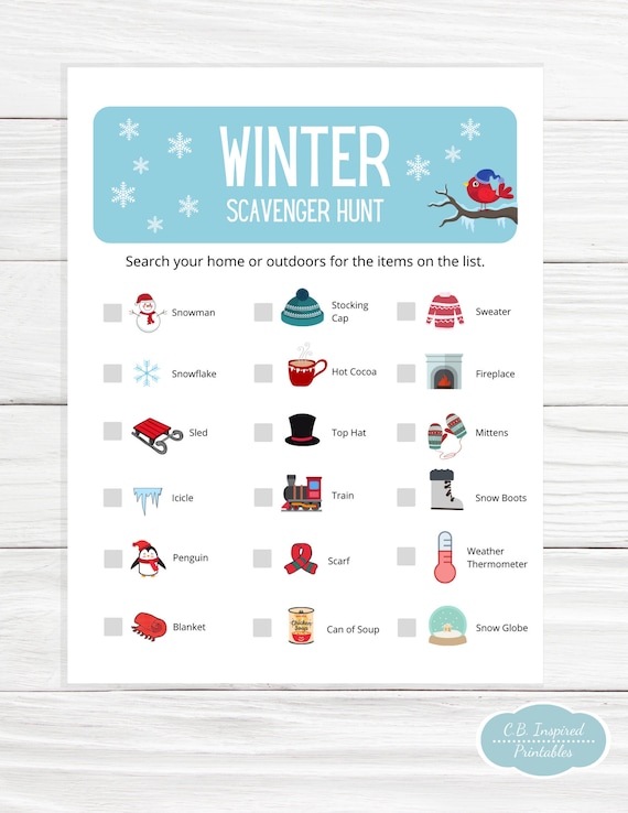 Scavenger Hunt Printable Uk
