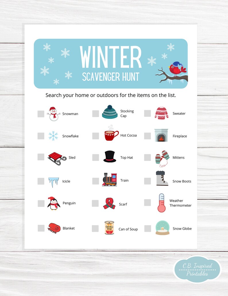 Winter Look and Find Scavenger Hunt Printable Kids Game - Etsy