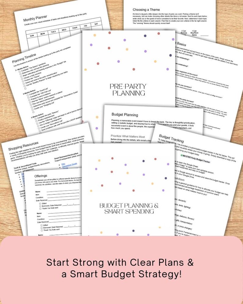 pre-party planning and smart spending