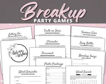 Divorce Party Games | Printable Breakup Party Games | Divorce Celebration Activities | Single Ladies Night | Breakup Games