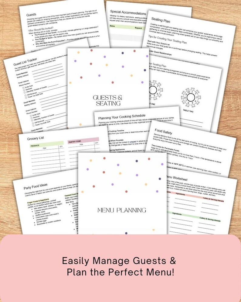 easily manage guests and plan the perfect menu