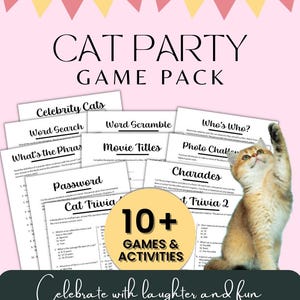 Cat Party Games | Purrfect Kitten Birthday Games |  Cat Lover Birthday Party