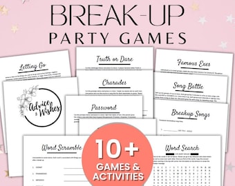 Divorce Party Games | Printable Breakup Party Games | Divorce Celebration Activities | Single Ladies Night | Breakup Games