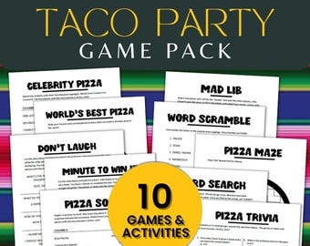Taco Party Spiele | Mexikanische Fiesta Party Aktivitäten und Spiele | Feiern Sie Tacowalzett, Cinco de Mayo, Familientreffen und Kindergeburtstage