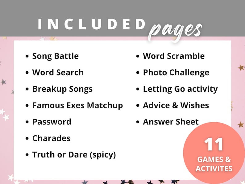 11 break up celebration games and activities