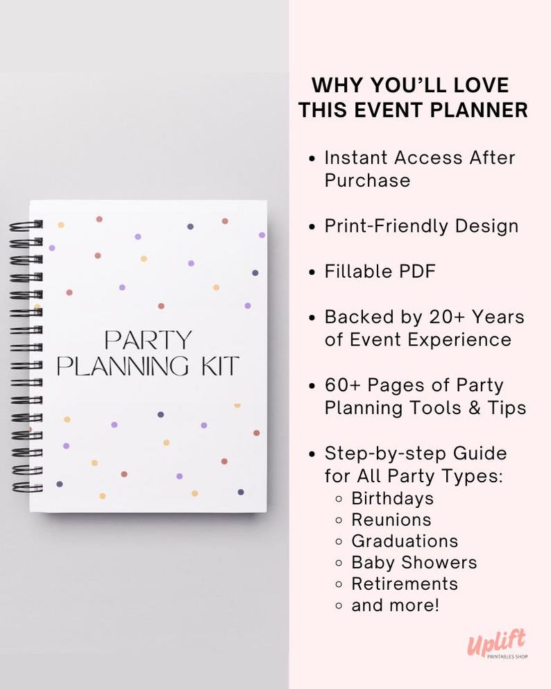 Party Checklist & Event Planner PDF | Digital Event Organizer | Birthday Party Plan | Budget Tracker Google Spreadsheet | Party Planning Kit image 9