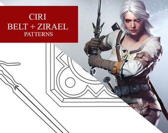 Belt + Zirael Sword - Pattern - Ciri Witcher - Cosplay