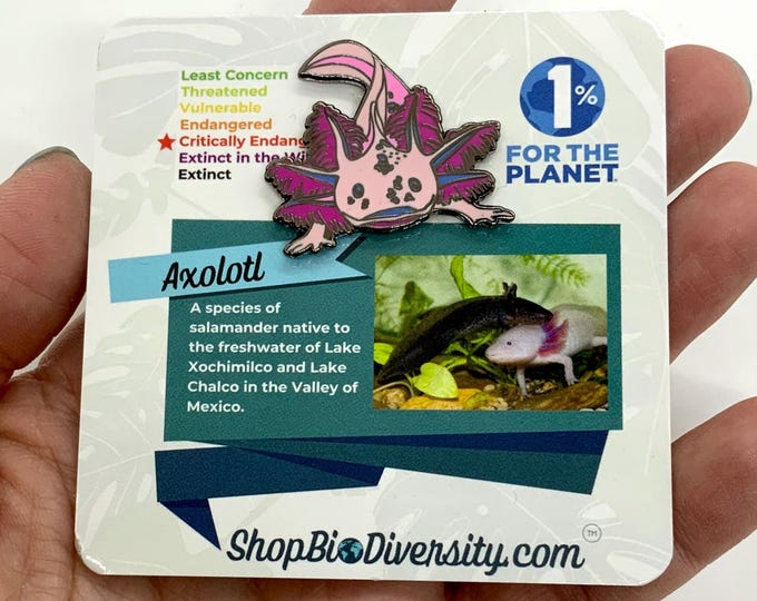 Adorable Pink Axolotl Enamel Pin - Cute Kawaii Lapel Pin for Axolotl Lovers, Backpack Accessories, Unique Gift for Animal Enthusiasts