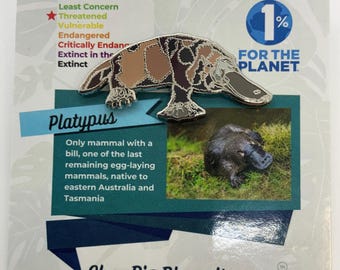 Platypus Enamel Pin - Unique Animal Jewelry, Wildlife Gift, Silver Base, Australian Icon, Eco-Friendly Pin, Nature Lover Accessory