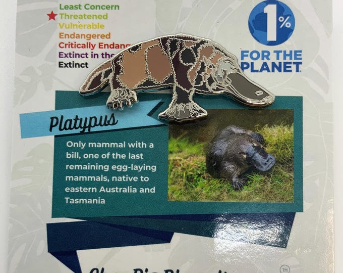 Platypus Enamel Pin - Unique Animal Jewelry, Wildlife Gift, Silver Base, Australian Icon, Eco-Friendly Pin, Nature Lover Accessory