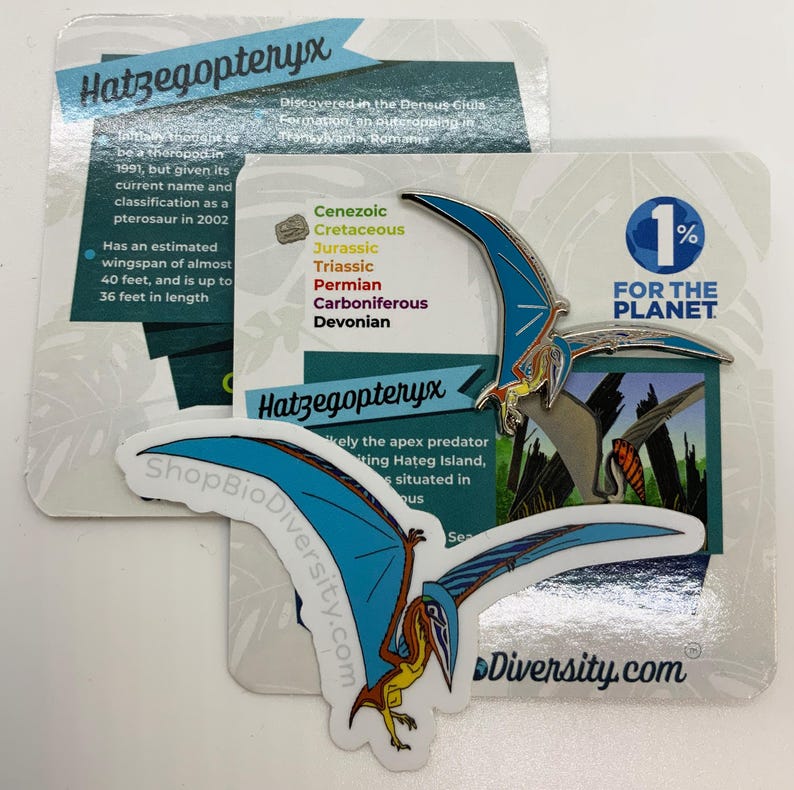 Hatzegopteryx Emaljnål: Förhistorisk Pterosaurie, Silverbas bild 4