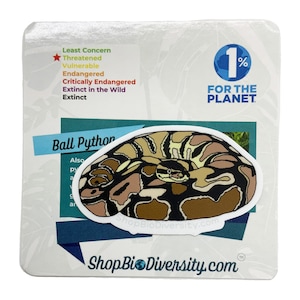 Ball Python Vinyl Sticker - Durable Waterproof Reptile Decal, Perfect Gift for Snake Lovers, Laptop, Water Bottle, or Journal Decoration