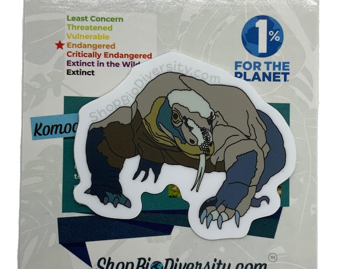 KoKomodo Dragon Sticker – Endangered Apex Predator, Eco-Friendly Vinyl, Perfect for Reptile Lovers, Nature Enthusiasts, and Collectors!
