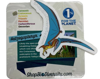 Hatzegopteryx Sticker - Prehistoric Pterosaur Art, Dinosaur Lover Gift, Nature-Inspired, Fossil Sticker, 1% for the Planet EcoFriendly Vinyl