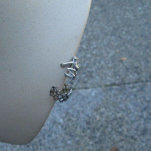Sterling Frog Ear Cuff or Stainless Steel Crisscross Ear Cuff
