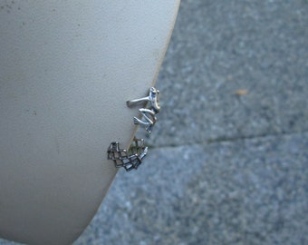 Sterling Frog Ear Cuff or Stainless Steel Crisscross Ear Cuff