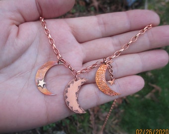 Copper Moon Necklaces - 3 to choose from