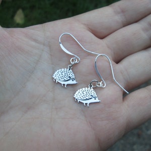 Sterling Silver Hedgehog Earrings or Necklace Hedgehog Earrings