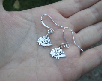 Sterling Silver Hedgehog Earrings or Necklace