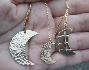 Gold Filled Moon Necklaces