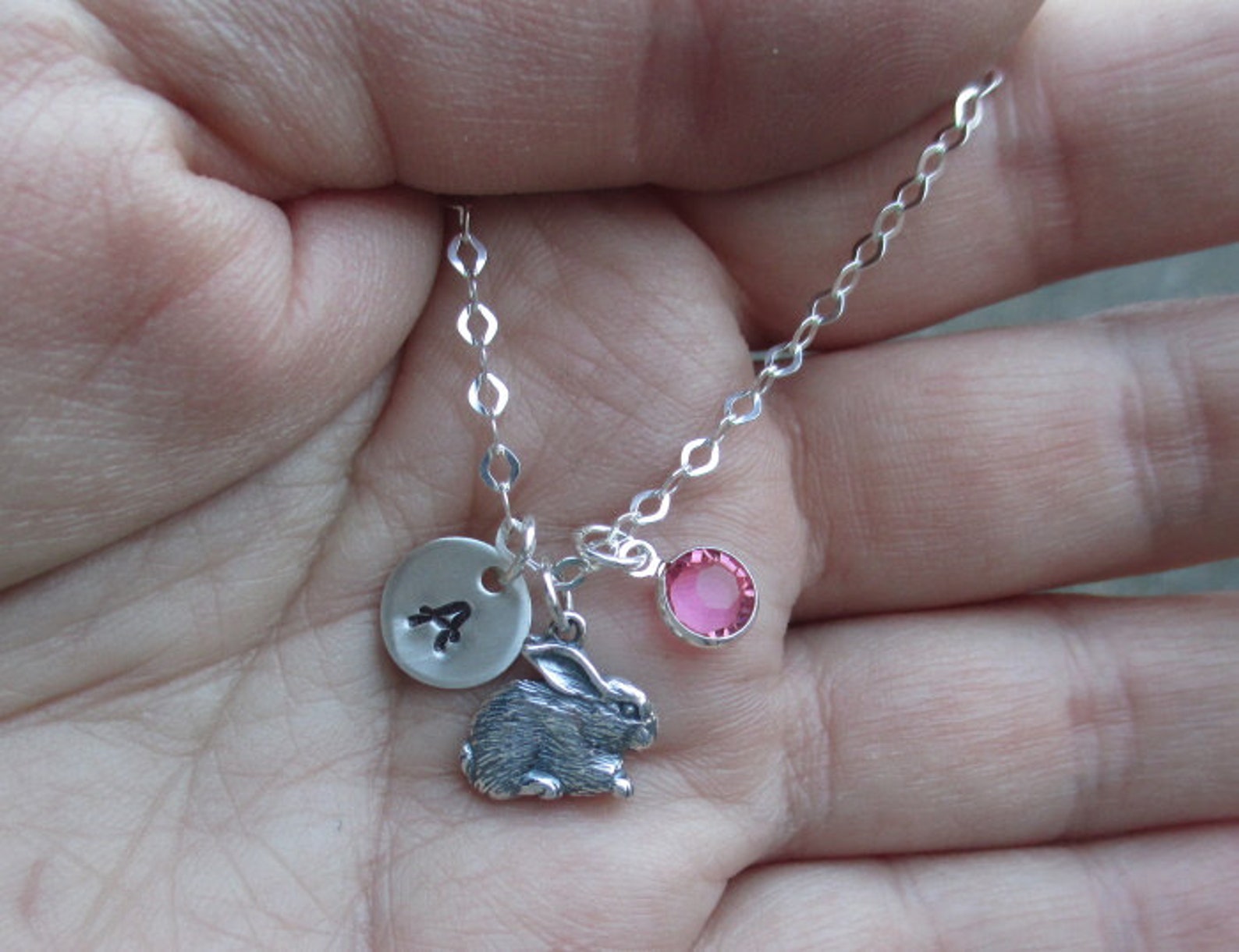 Sterling Silver Bunny Necklace or Earrings - Etsy