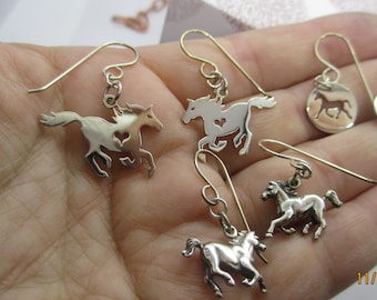 Sterling Silver Horse Earrings