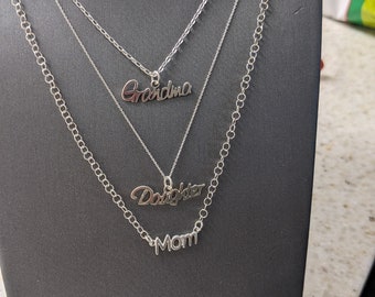 Mother, Grandmother, Daughter or Mom Necklace