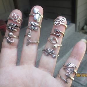 Sterling Silver Adjustable Finger Rings