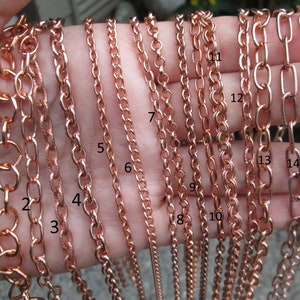 Copper Necklace Chain- 18 or 20 inch