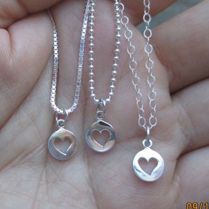 Tiny Sterling Heart Necklace