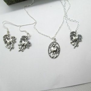 Sterling Silver Unicorn Necklace or Earrings