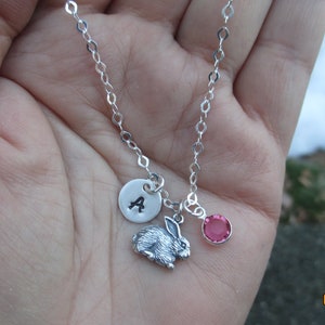 Sterling Silver Bunny Necklace or Earrings