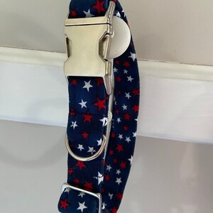 4th of July dog collar, patriotic dog collar, Star dog collar, blue dog collar, 4th of July