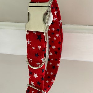 4th of July dog collar, patriotic dog collar, Star dog collar, fashion dog collar