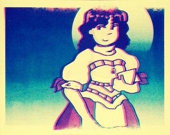 Creadora de princesas - Impresión risográfica de 11x8.5