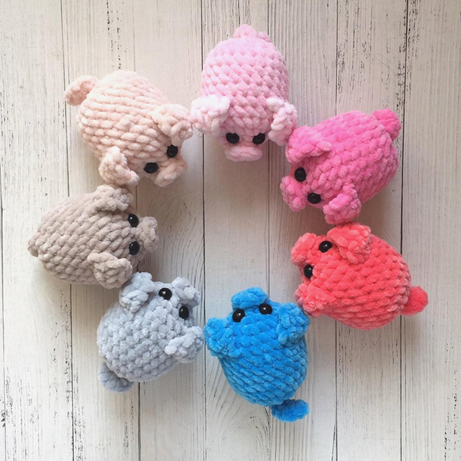 Plush Toy Pig Keychain Keyring Personalized Pig Knitted Etsy