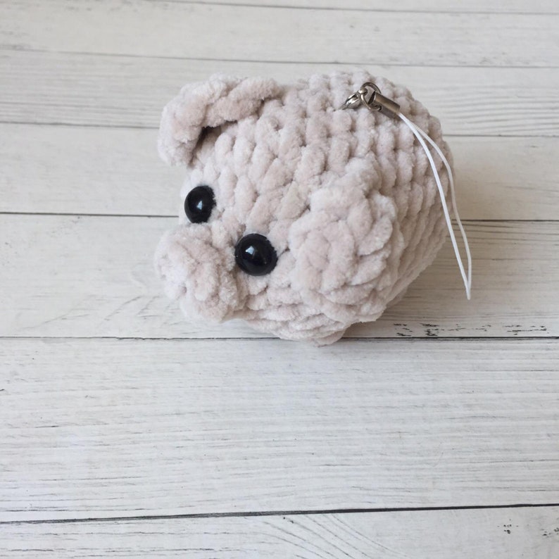 Plush toy Pig keychain Keyring Personalized pig Knitted Etsy