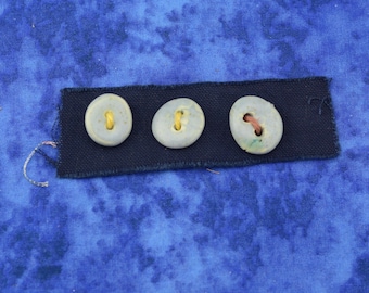 Bottoni, Bottoni in Ceramica Blu: Set di tre per Cucito in Argilla e Ceramica