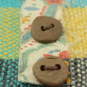 Buttons, Ceramic buttons, Pottery buttons, Natural clay buttons, Chunky buttons, unglazed, sewing, Artisan buttons